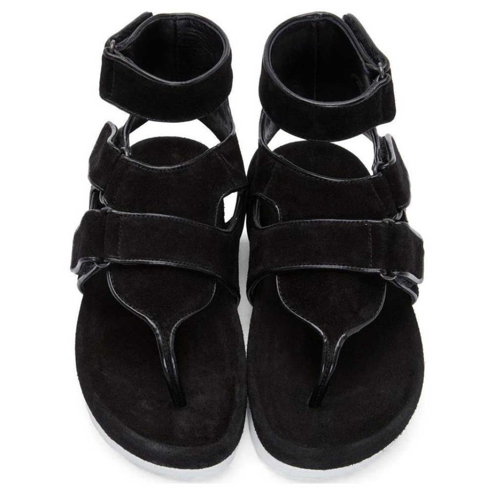 Pierre Hardy Suede Leather T-Strap Flat Sandal NEW